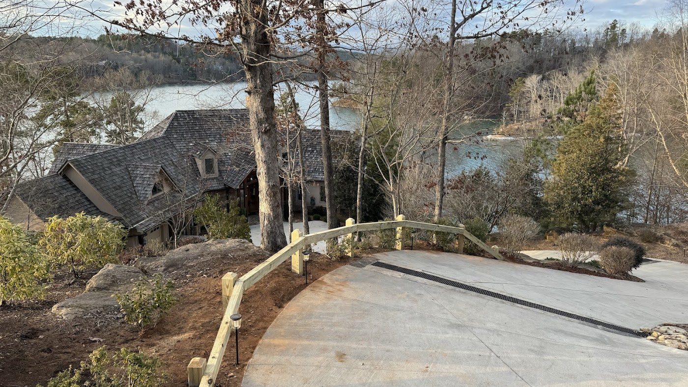 Wood fence installed by Blackwell's Fencing & Decks along an Upstate lakeside property
